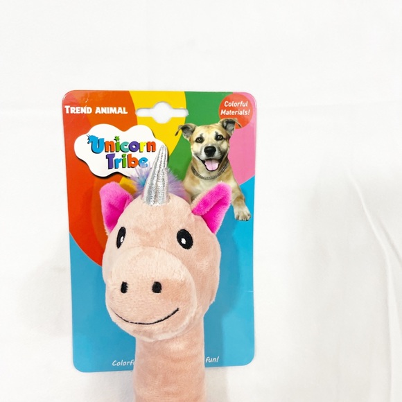 Unicorn Tribe Trend Interactive Animal Pet Dog Toy Pink Unicorn with Squeaker - Picture 2 of 10